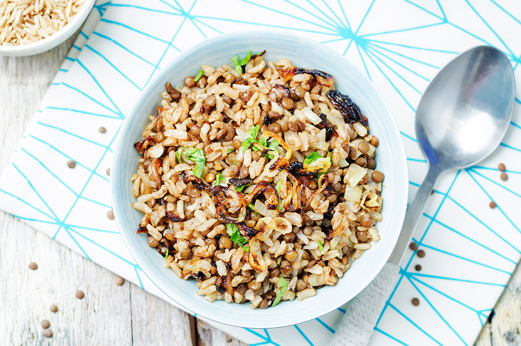 lentils rice salad