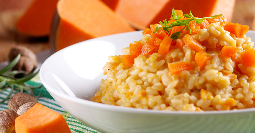 Ensalada de arroz y calabaza