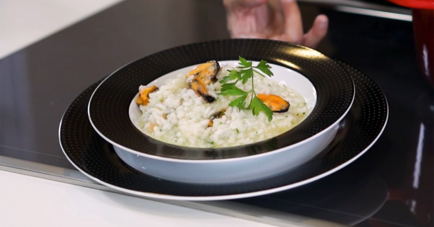 Arroz cremoso con mejillones