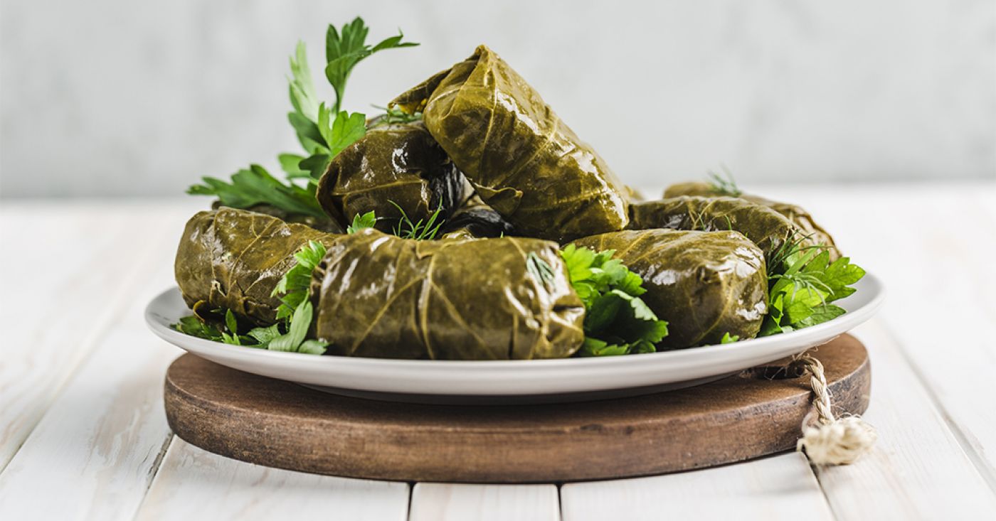 Dolmas de arroz y carne