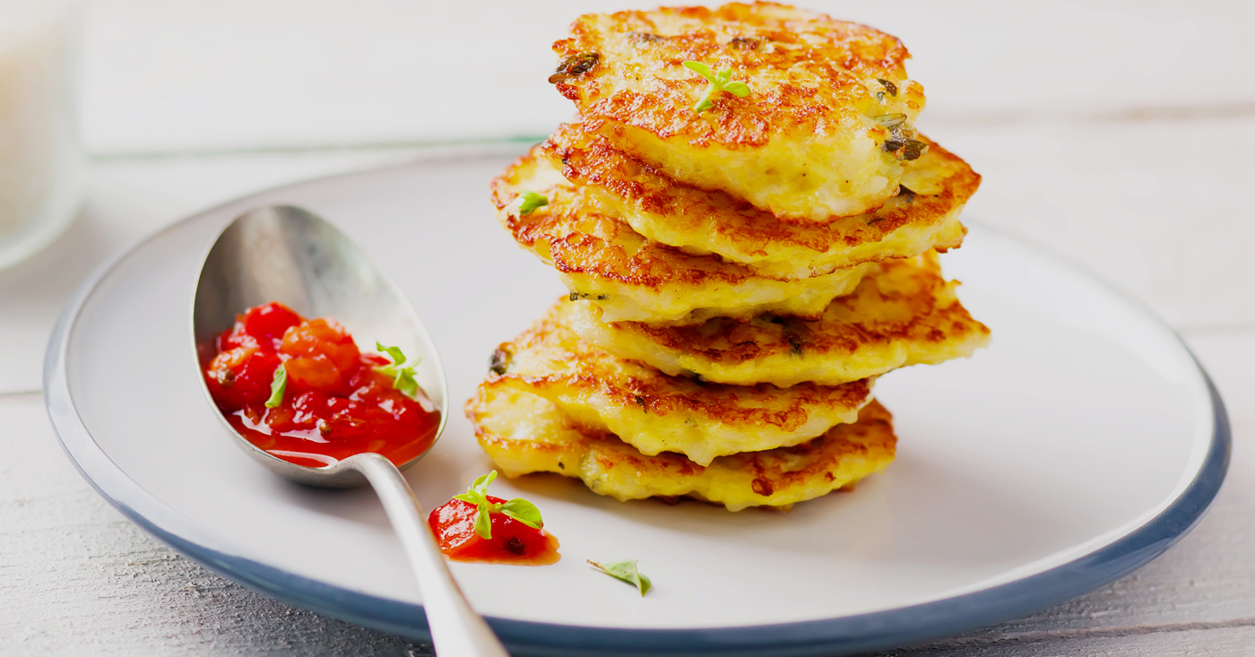 Pancakes de arroz y queso