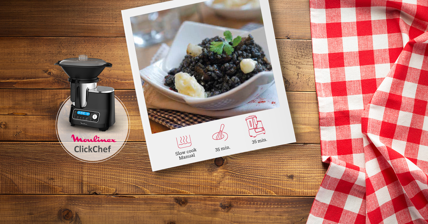 Receta de arroz negro con sepia con ClickChef