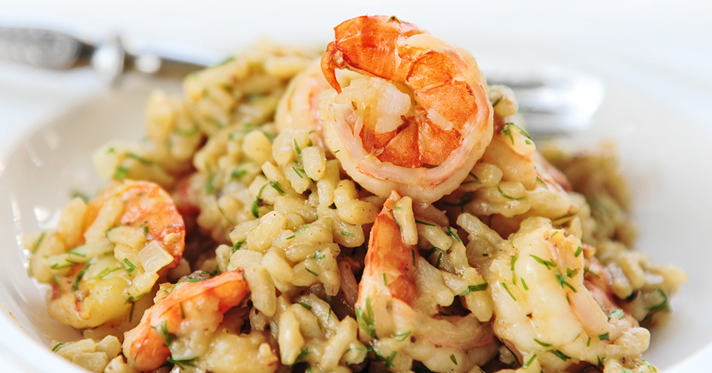 Rice with shrimp