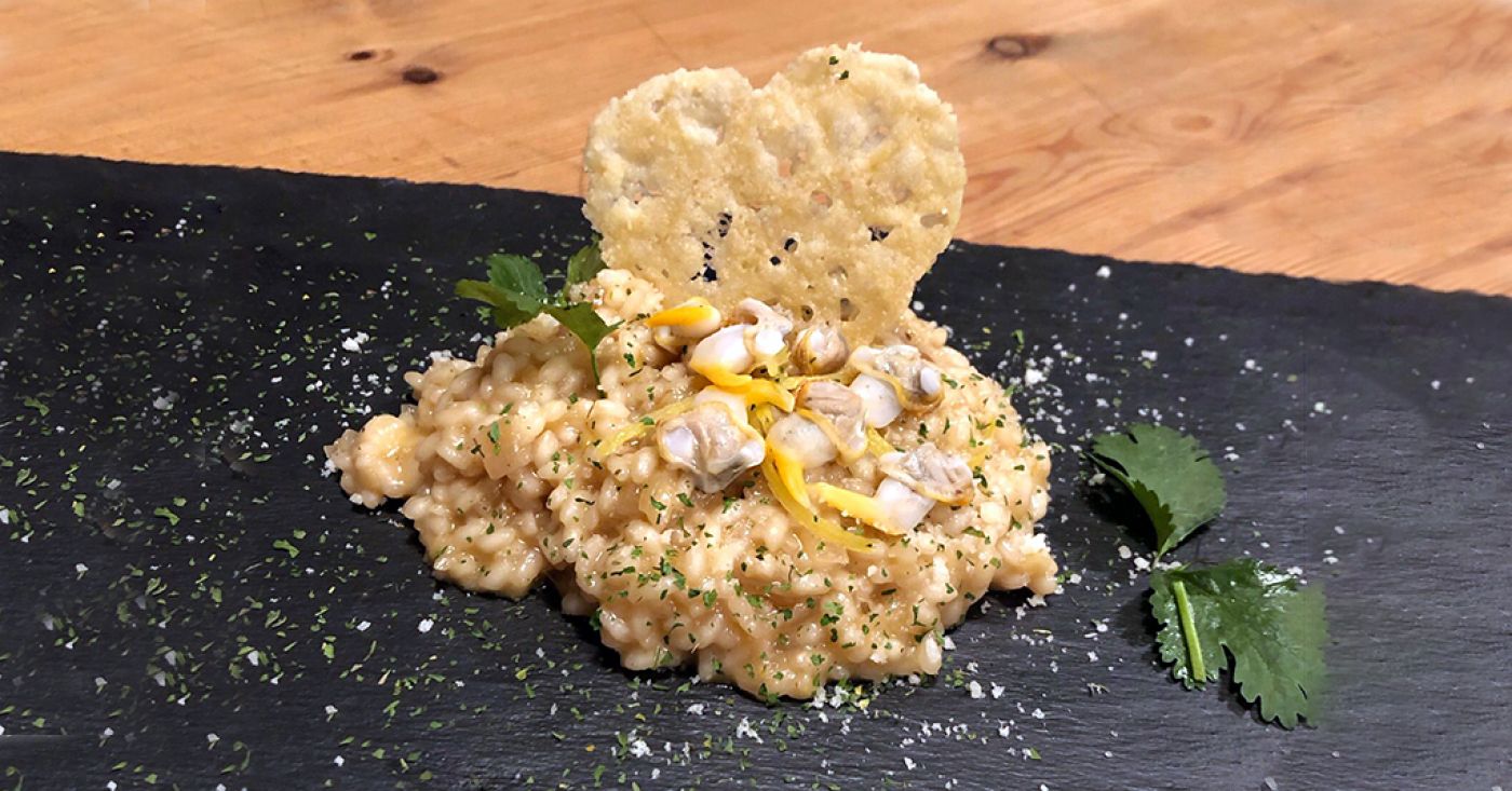 Risotto de berberechos al cava